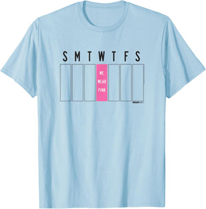 Mean Girls Weekly Calendar Wednesdays We Wear Pink Y2K Movie T-Shirt - T-Shirt | Light Blue
