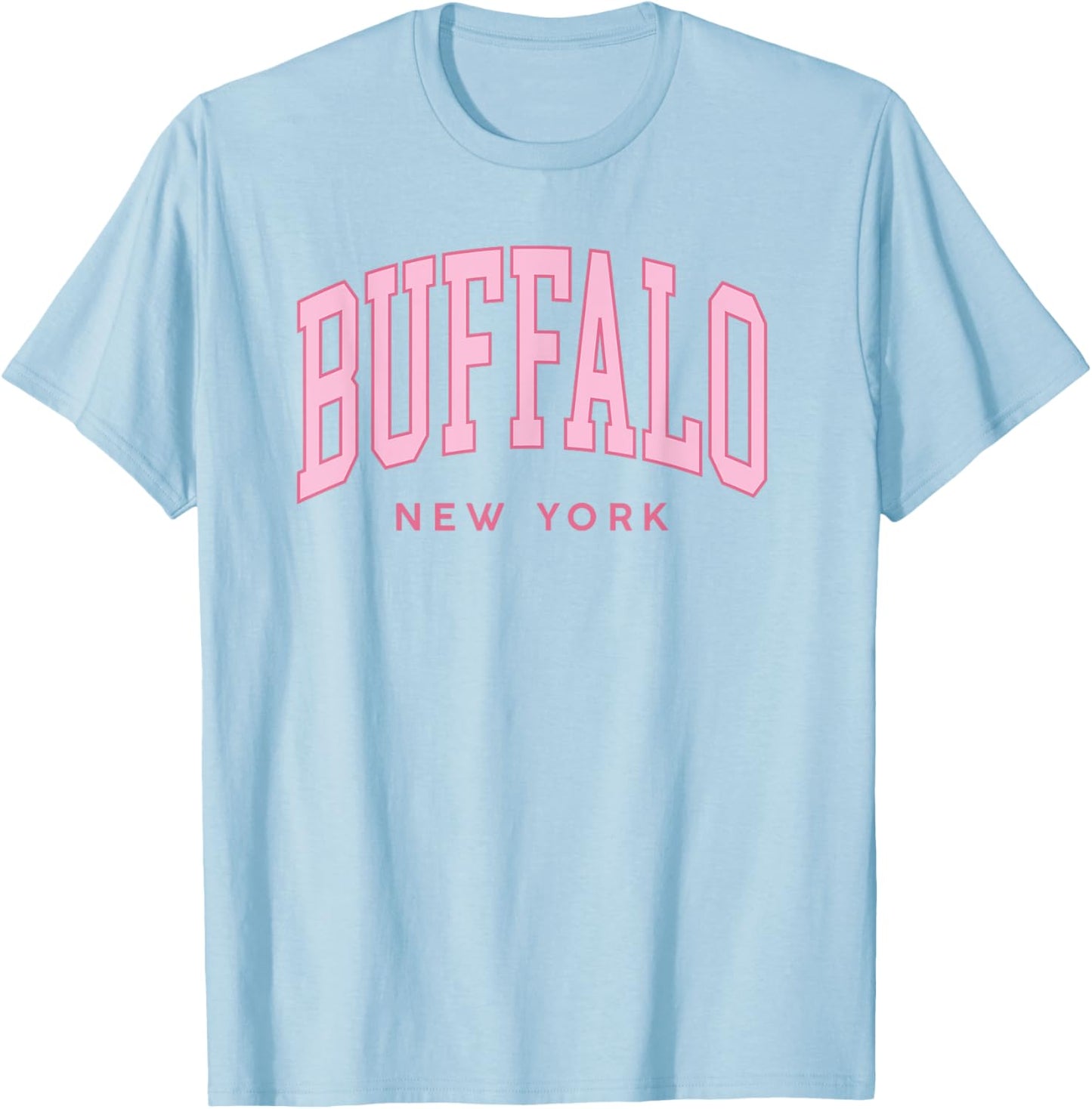 Buffalo NY Pink Retro Preppy Throwback Girls Souvenir T-Shirt - T-Shirt | Light Blue