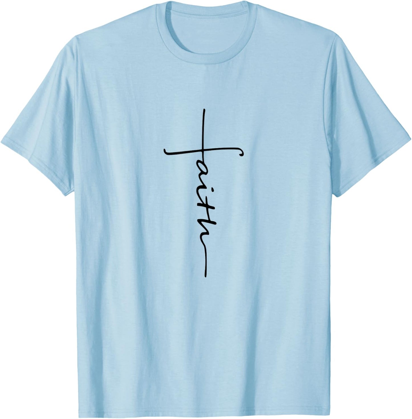 Faith Necklace Shirt T-Shirt - T-Shirt | Light Blue