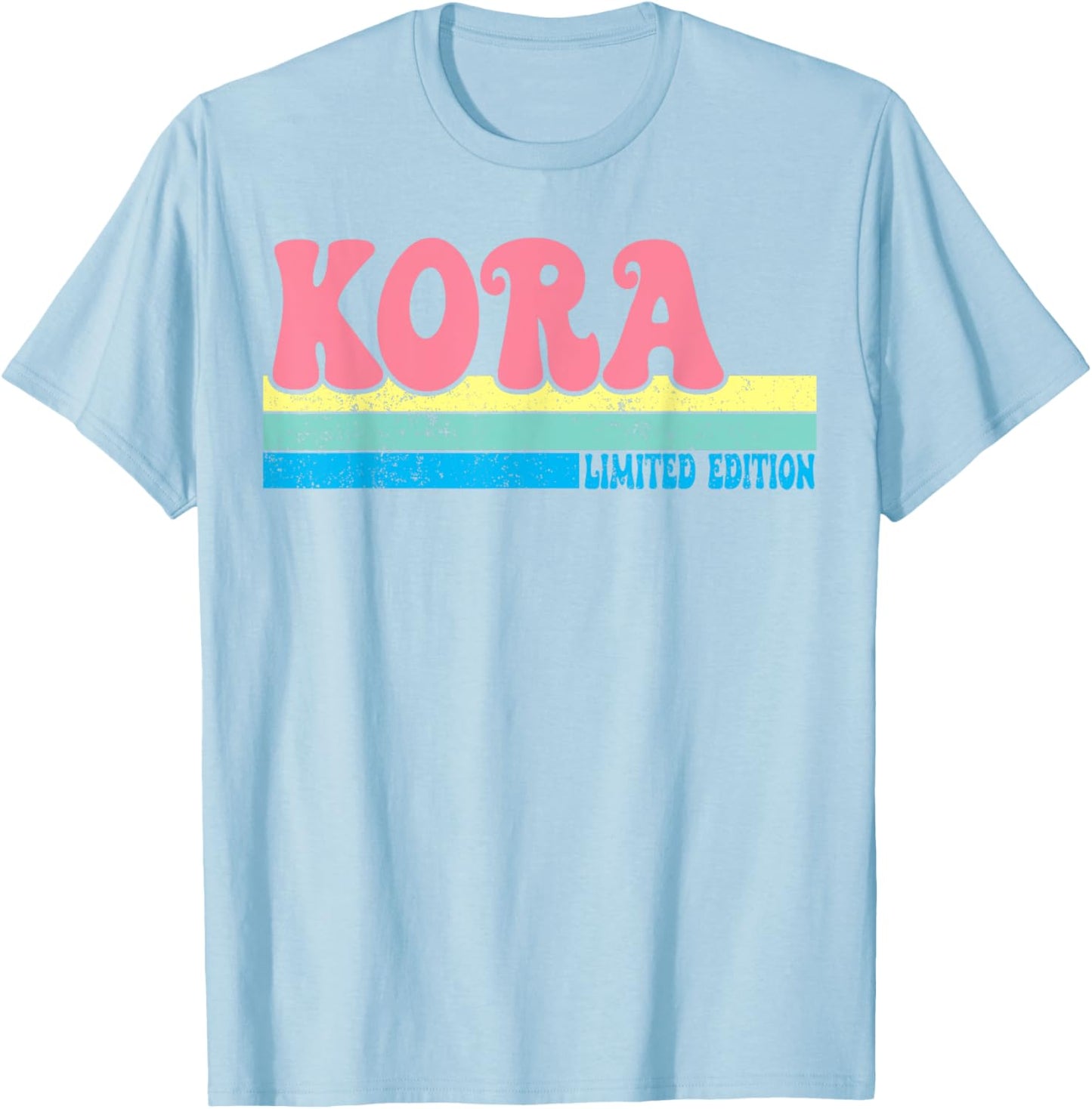 KORA Name Personalized Cute Idea Groovy Women KORA T-Shirt - T-Shirt | Light Blue