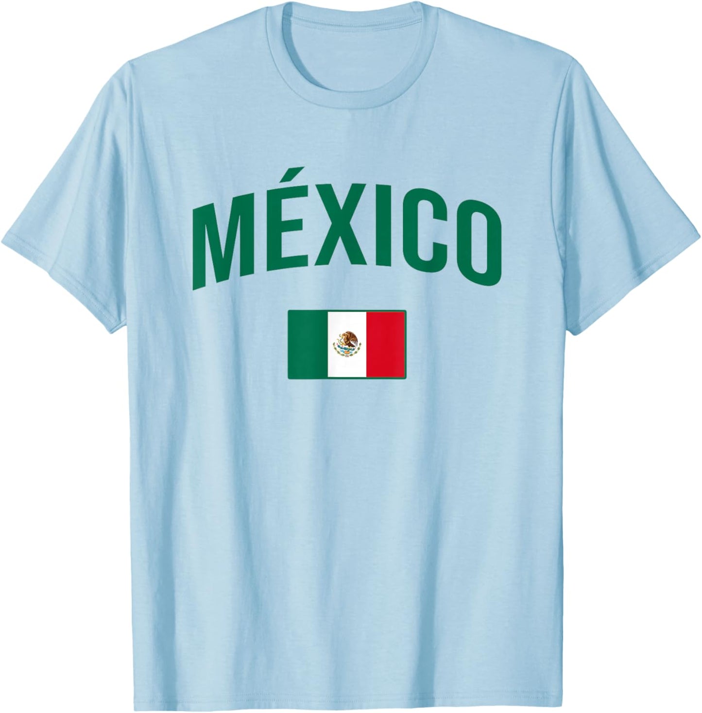 México - Flag of Mexico - Throwback Design - Classic T-Shirt - T-Shirt | Light Blue