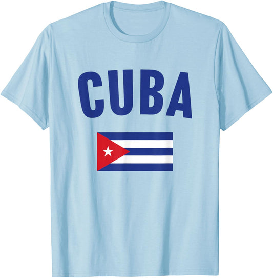Cuba Flag T-Shirt - T-Shirt | Light Blue