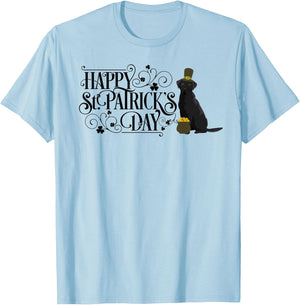 St Patricks Day Black Labrador Retriever Shirt Dog T-Shirt - T-Shirt | Light Blue