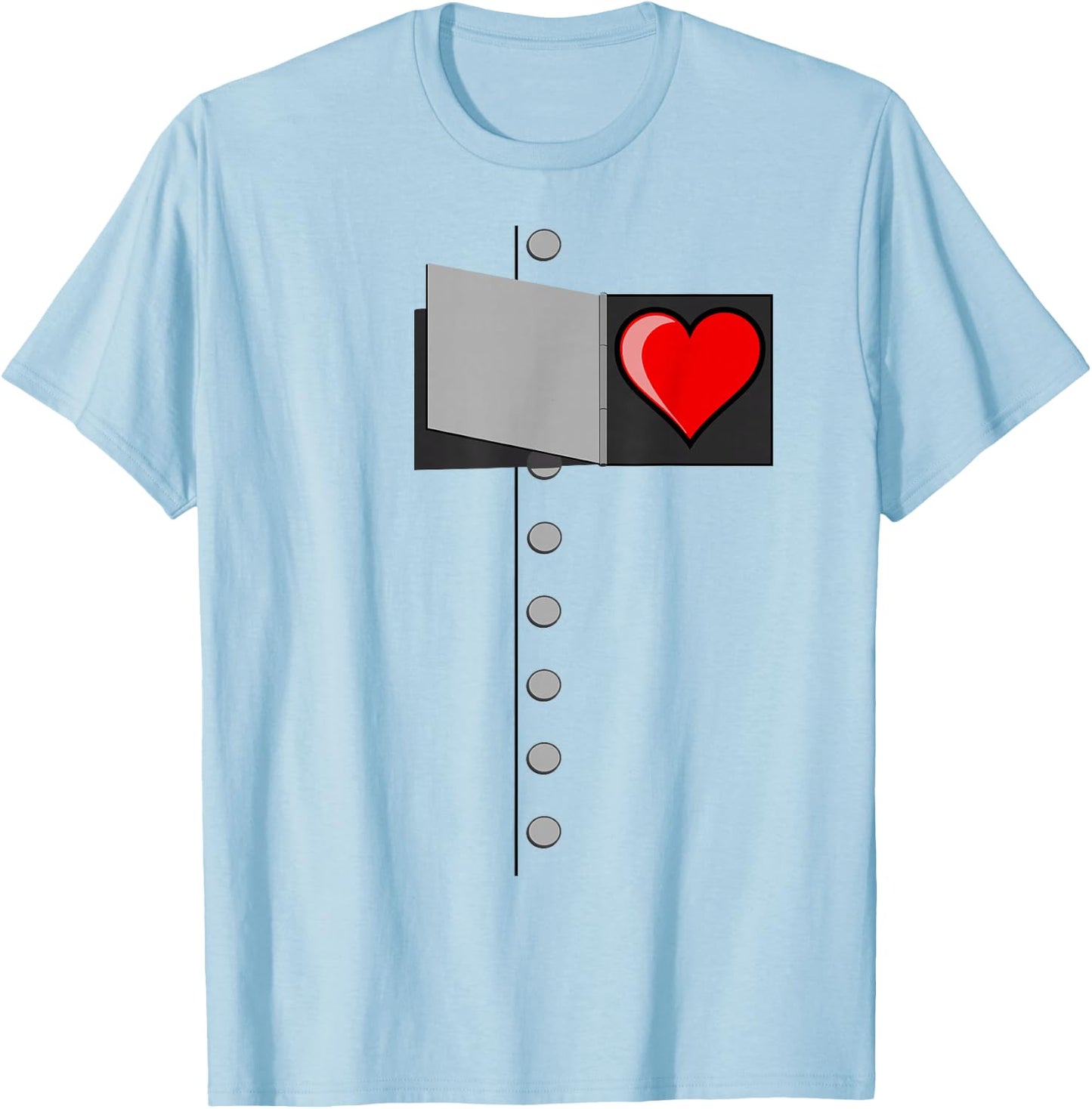 Wizard of OZ Halloween Tinman Costume - Oz Tin Man Heart T-Shirt - T-Shirt | Light Blue