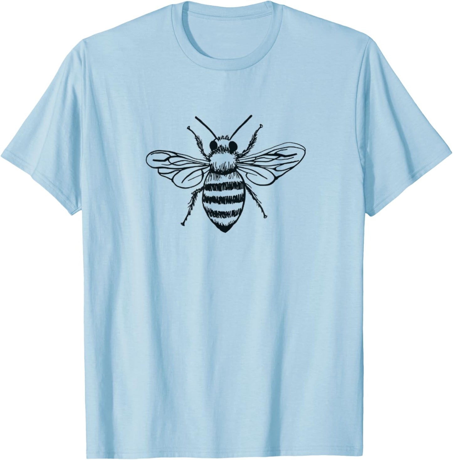 Cute Bee Women Girl Boy Graphic Animal Beekeeper T-Shirt - T-Shirt | Light Blue