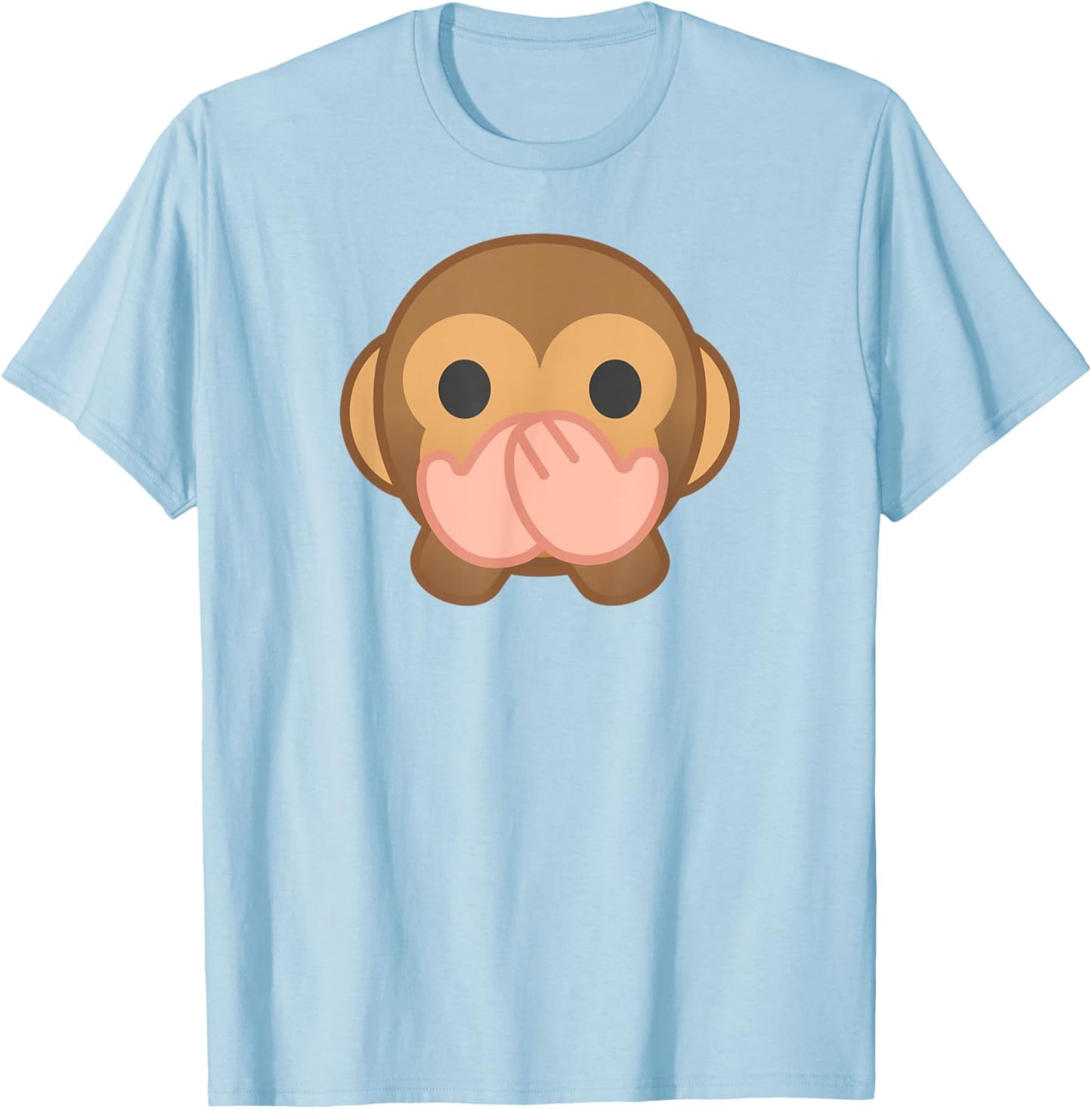 Speak No Evil Monkey Speak No Evil T-Shirt - T-Shirt | Light Blue
