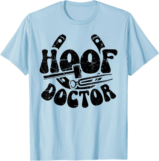 Hoof Doctor Farrier Horseshoe Forging Funny T-Shirt - T-Shirt | Light Blue