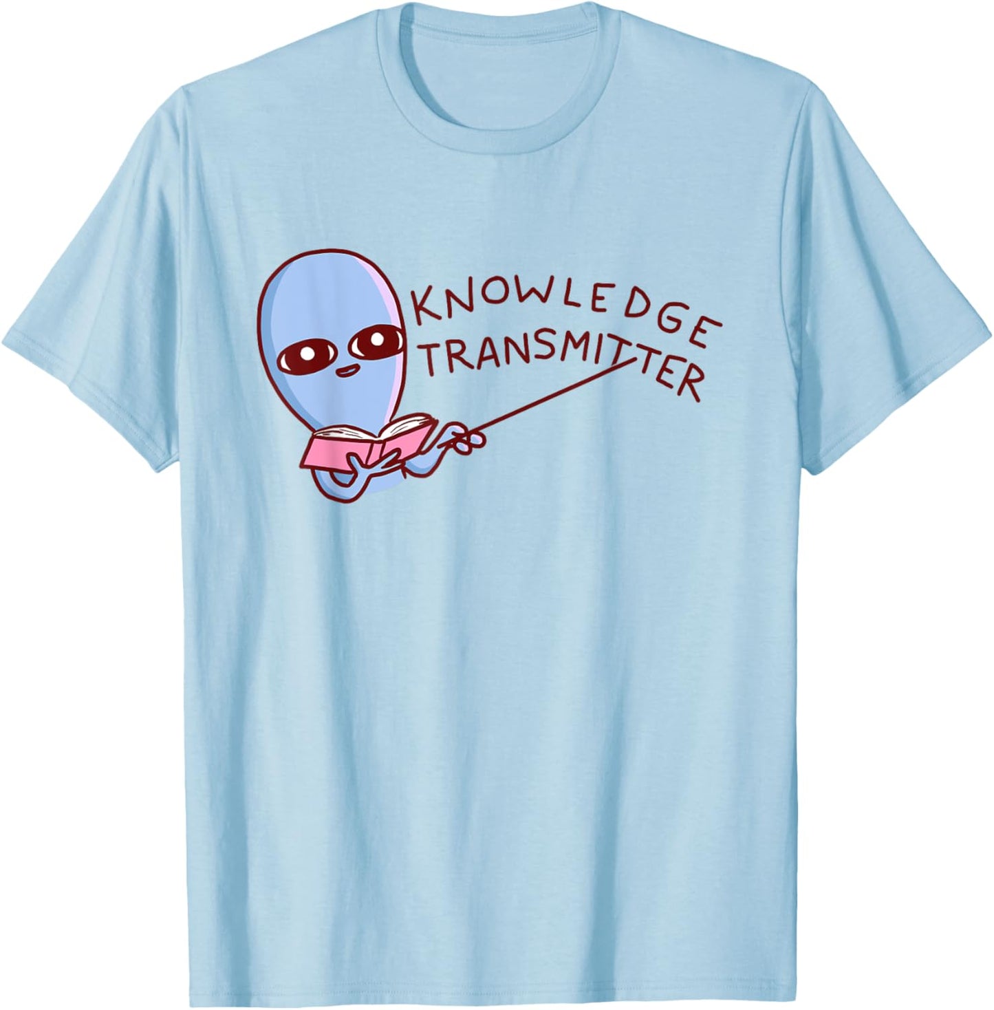 Threadless Nathan W. Pyle Strange Planet Transmitter Graphic T-Shirt - T-Shirt | Light Blue