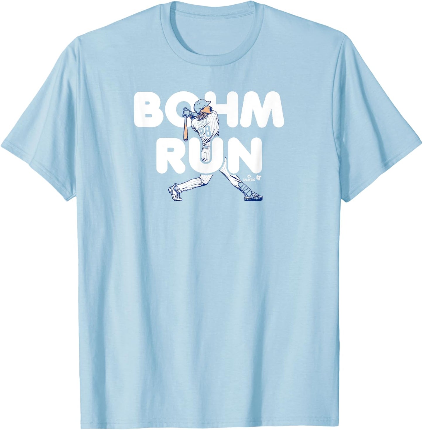 Alec Bohm - Bohm Run - Philadelphia Baseball T-Shirt - T-Shirt | Light Blue