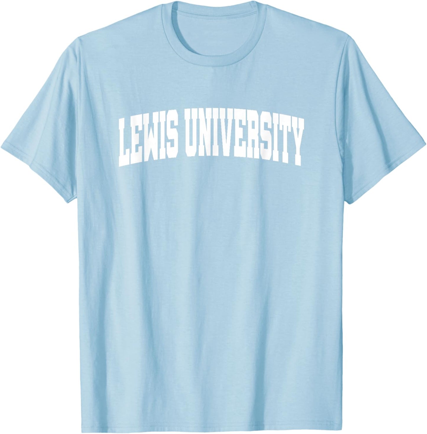 Lewis University Flyers School Name Arch T-Shirt - T-Shirt | Light Blue