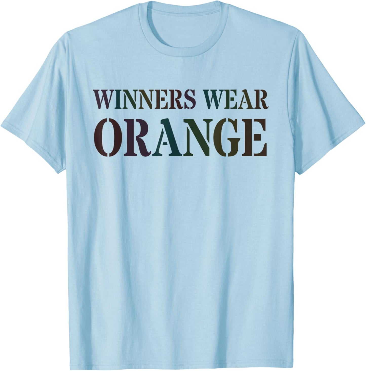 Vintage WINNERS WEAR ORANGE Spirit Week War Game Summer Camp T-Shirt - T-Shirt | Light Blue