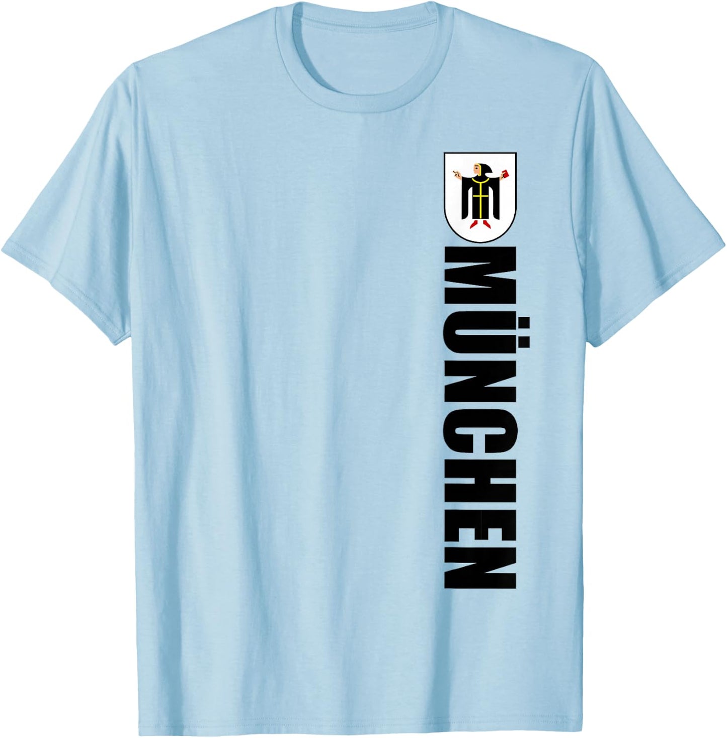 Coat Of Arms Of Munchen German Souvenir Retro Munich Bavaria T-Shirt - T-Shirt | Light Blue