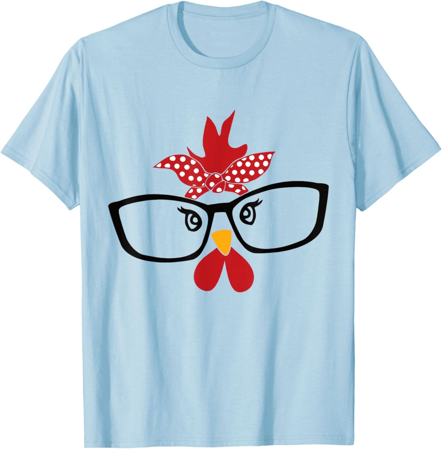 Chicken Costume Halloween Chicken Face Rooster Funny T-Shirt - T-Shirt | Light Blue