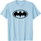 DC Comics Batman Classic Large Black Logo T-Shirt - T-Shirt | Light Blue