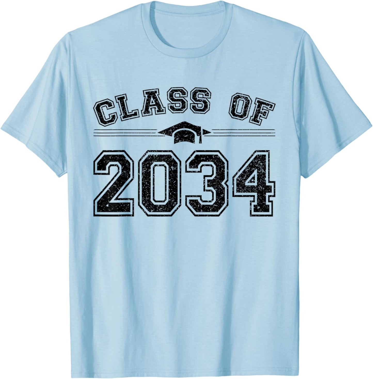 Class of 2034 Grow With Me Graduation First Day of School T-Shirt - T-Shirt | Light Blue