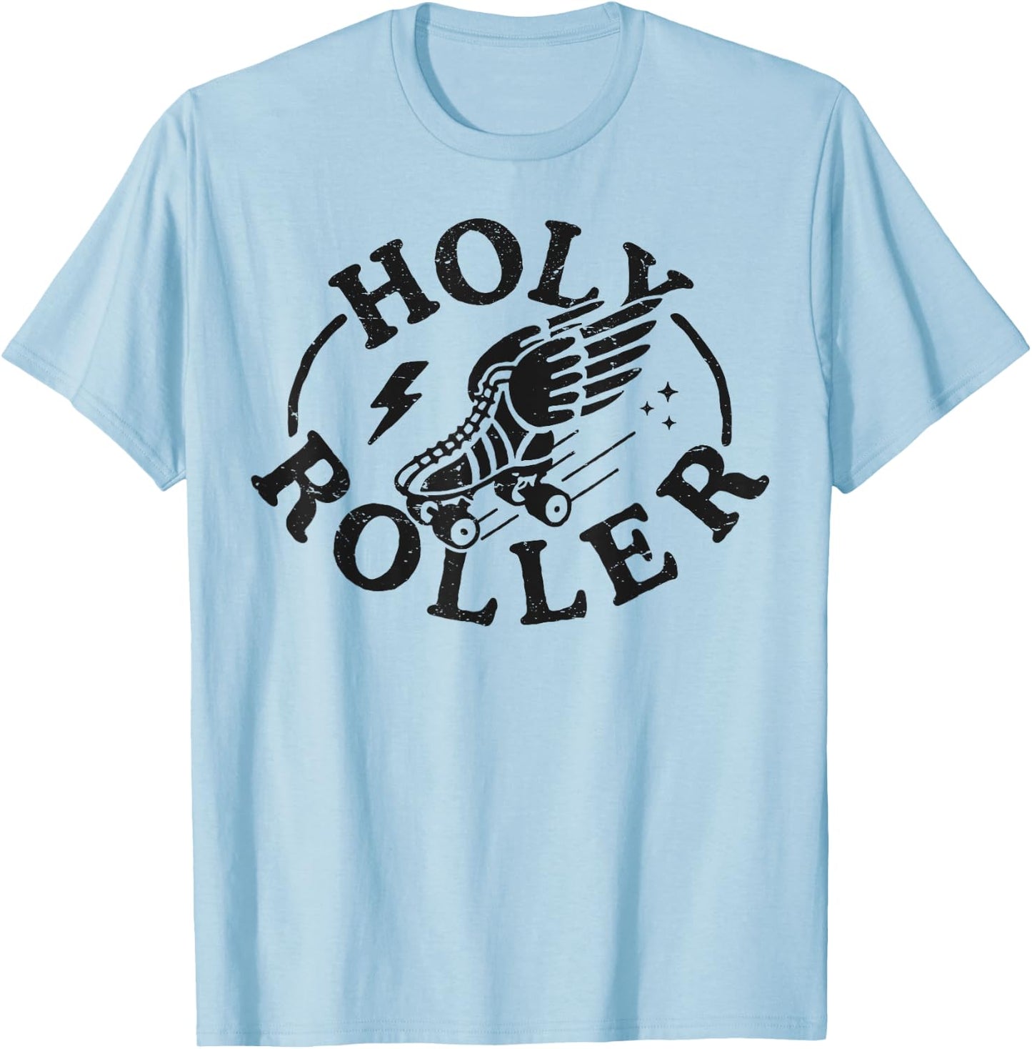 Holy Roller Skating Skater Skate Shoes Retro Vintage 70s/80s T-Shirt - T-Shirt | Light Blue