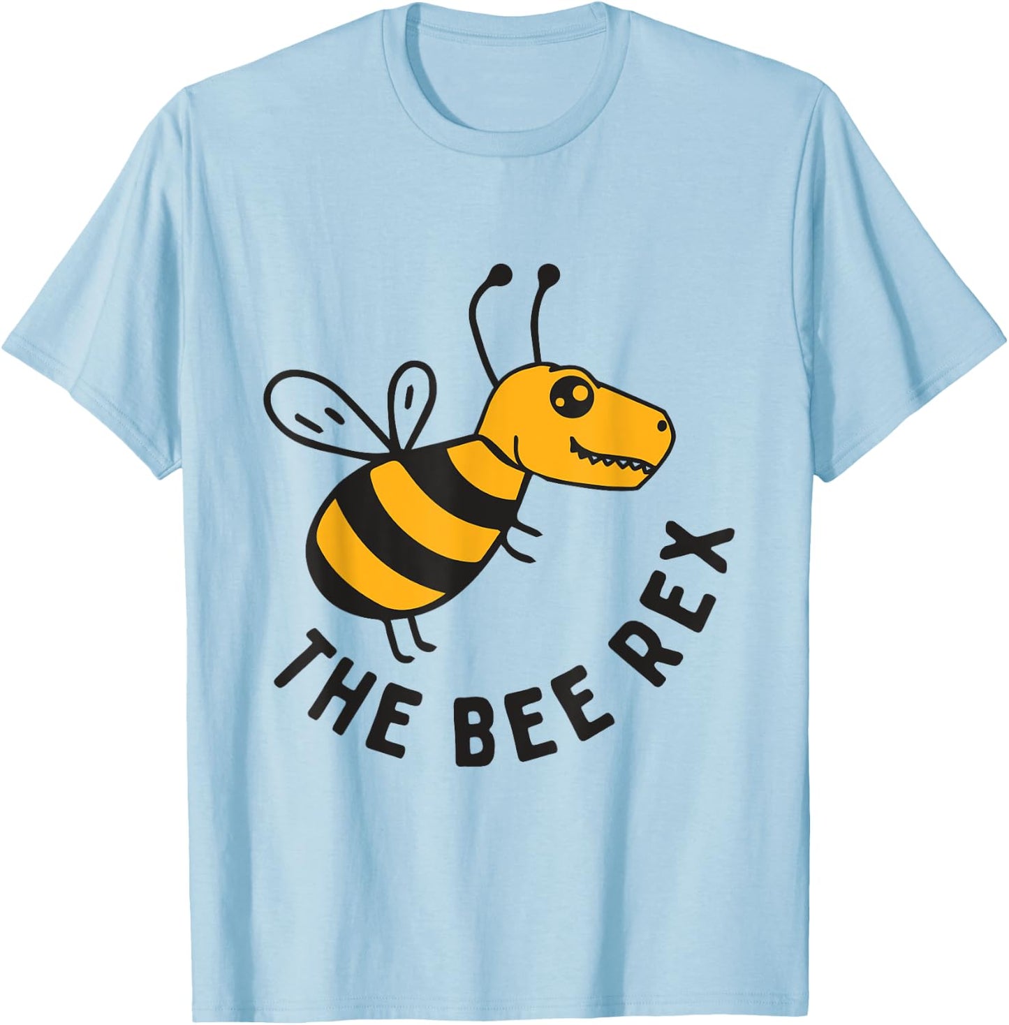 The Bee Rex Cute Bee and T-rex T-Shirt - T-Shirt | Light Blue