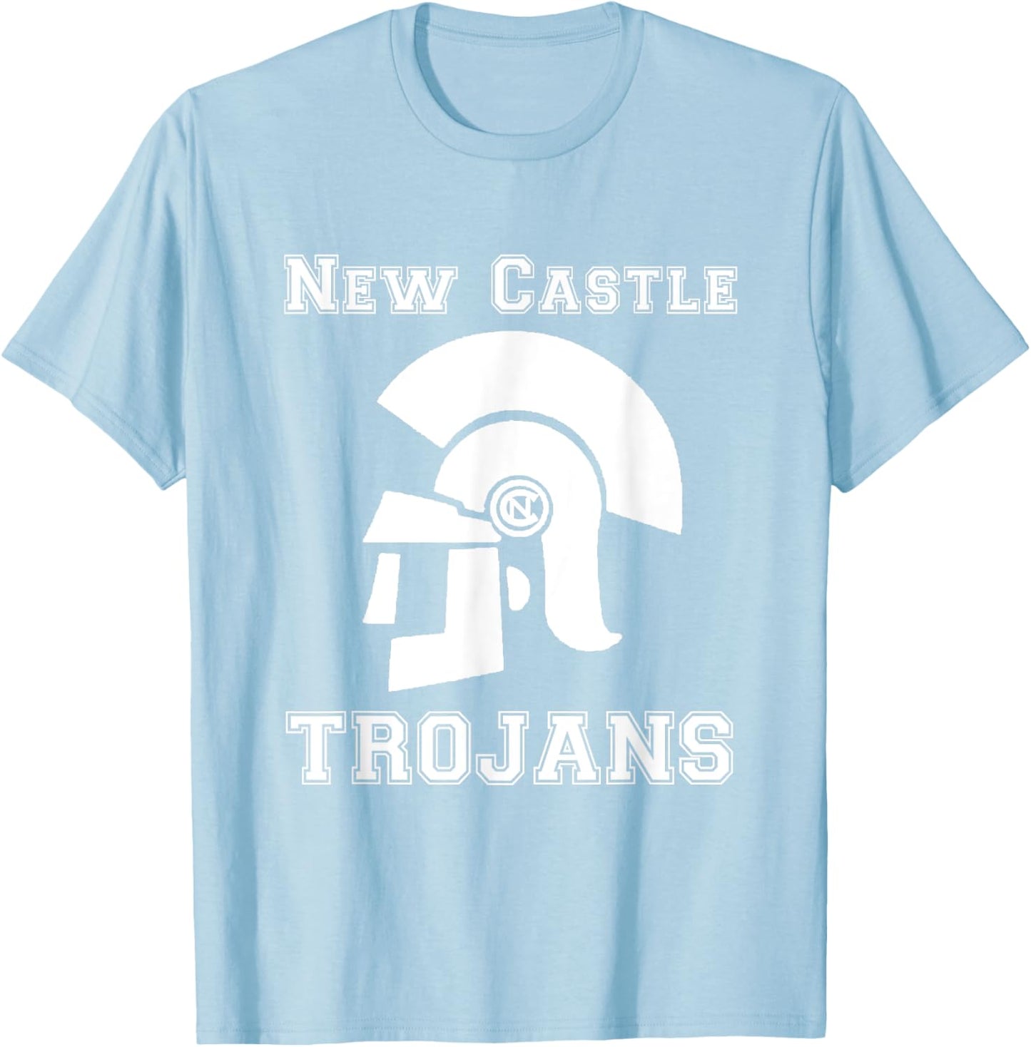New Castle High School Trojans Mascot T-Shirt - T-Shirt | Light Blue
