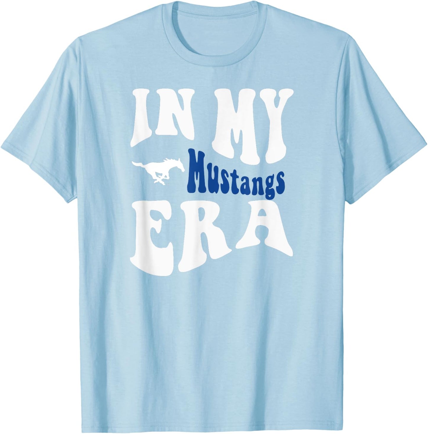 SMU Mustangs Era Red Officially Licensed T-Shirt - T-Shirt | Light Blue