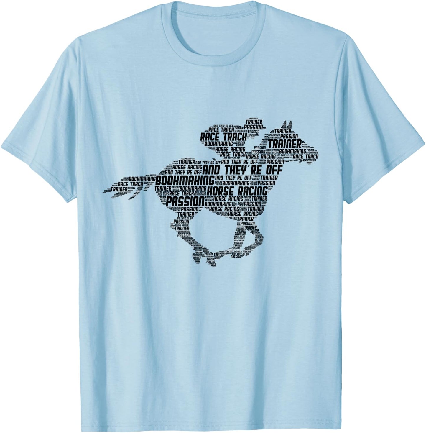 Horse Racing Jockey Derby Men T-Shirt - T-Shirt | Light Blue