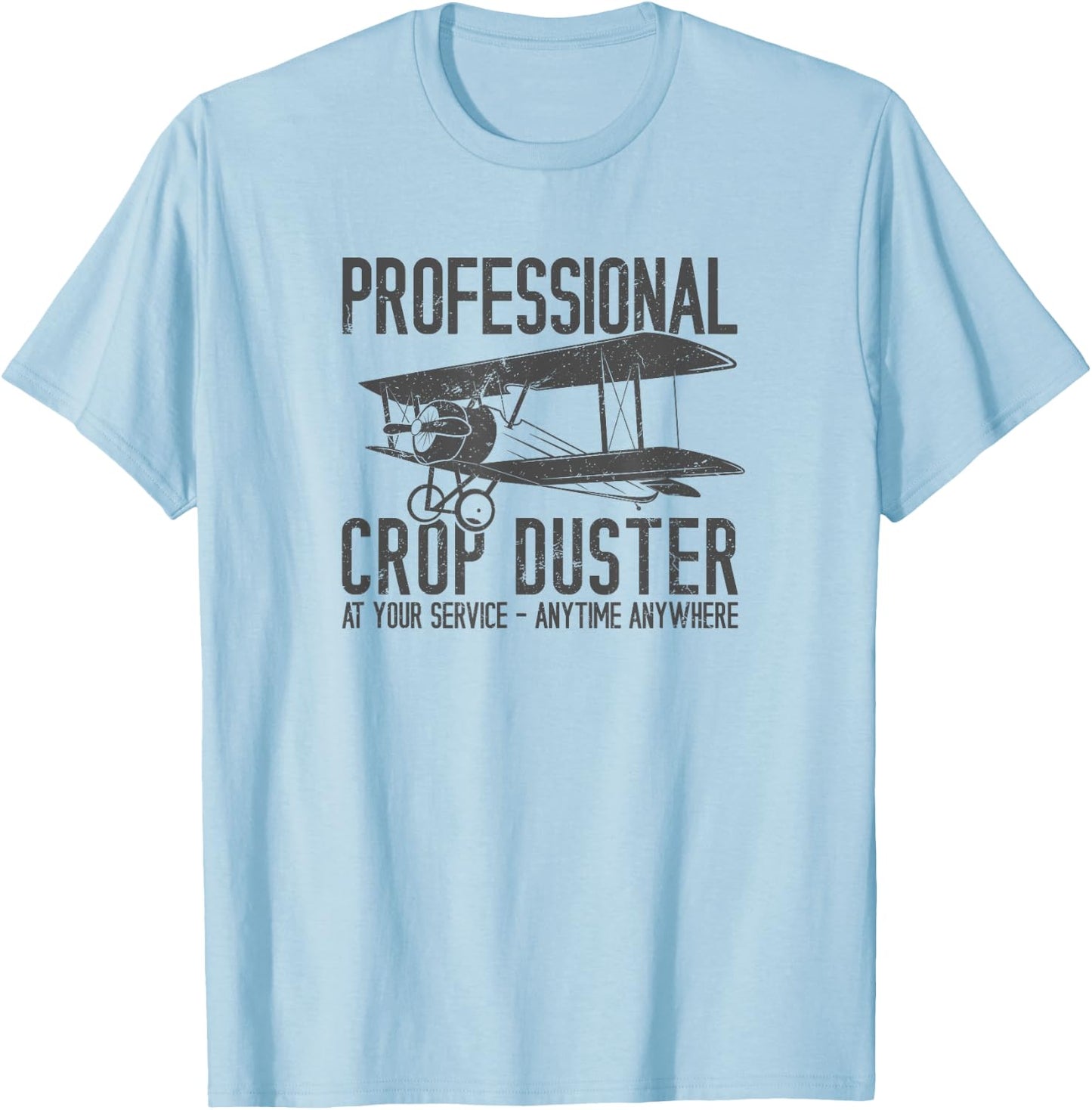 Funny Professional Crop Duster Fart Joke Gift T-Shirt - T-Shirt | Light Blue