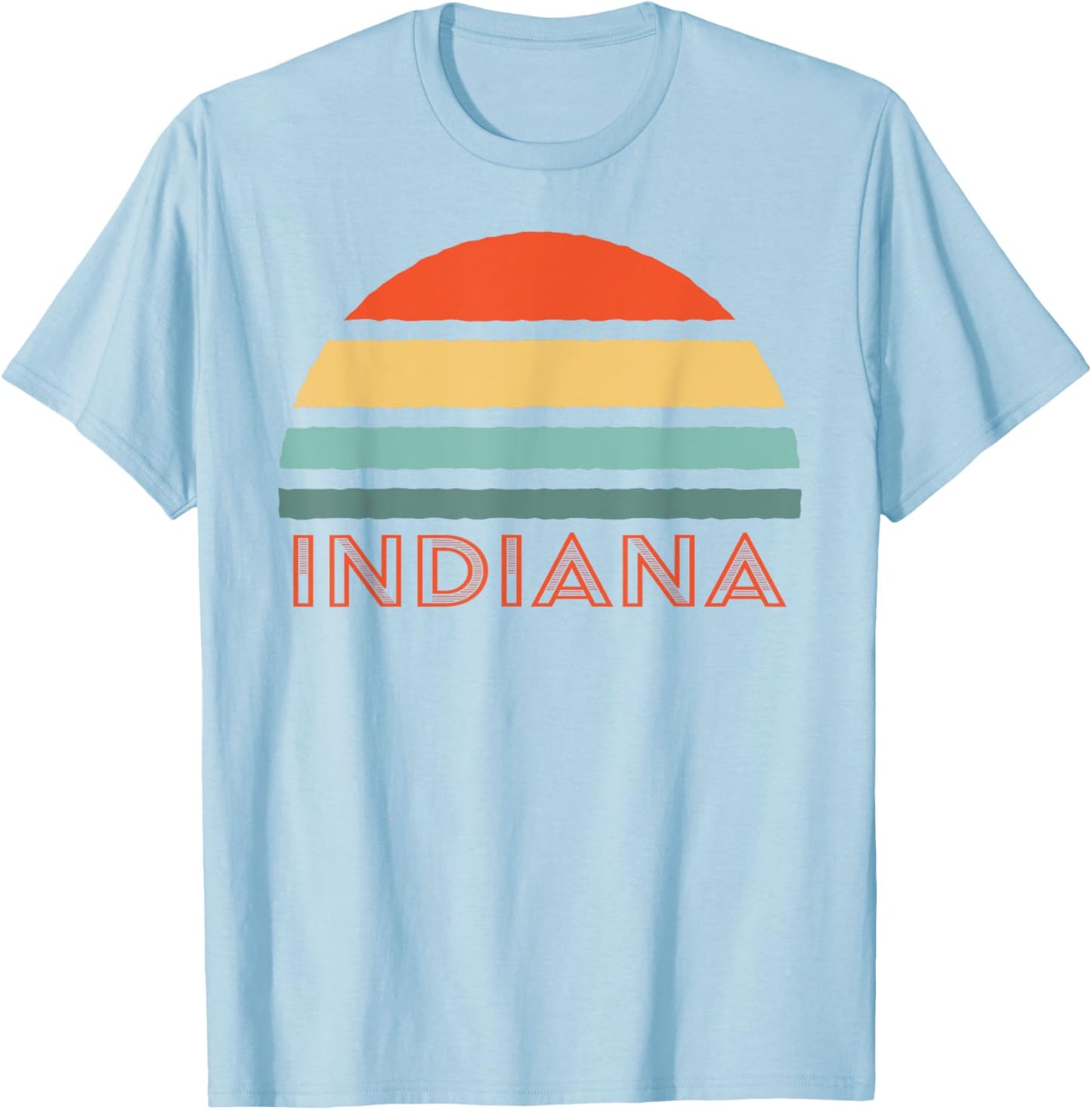 Best Indiana Apparel And Souvenirs Retro Indiana , Men's Blue Small Retro T-Shirt - T-Shirt | Light Blue