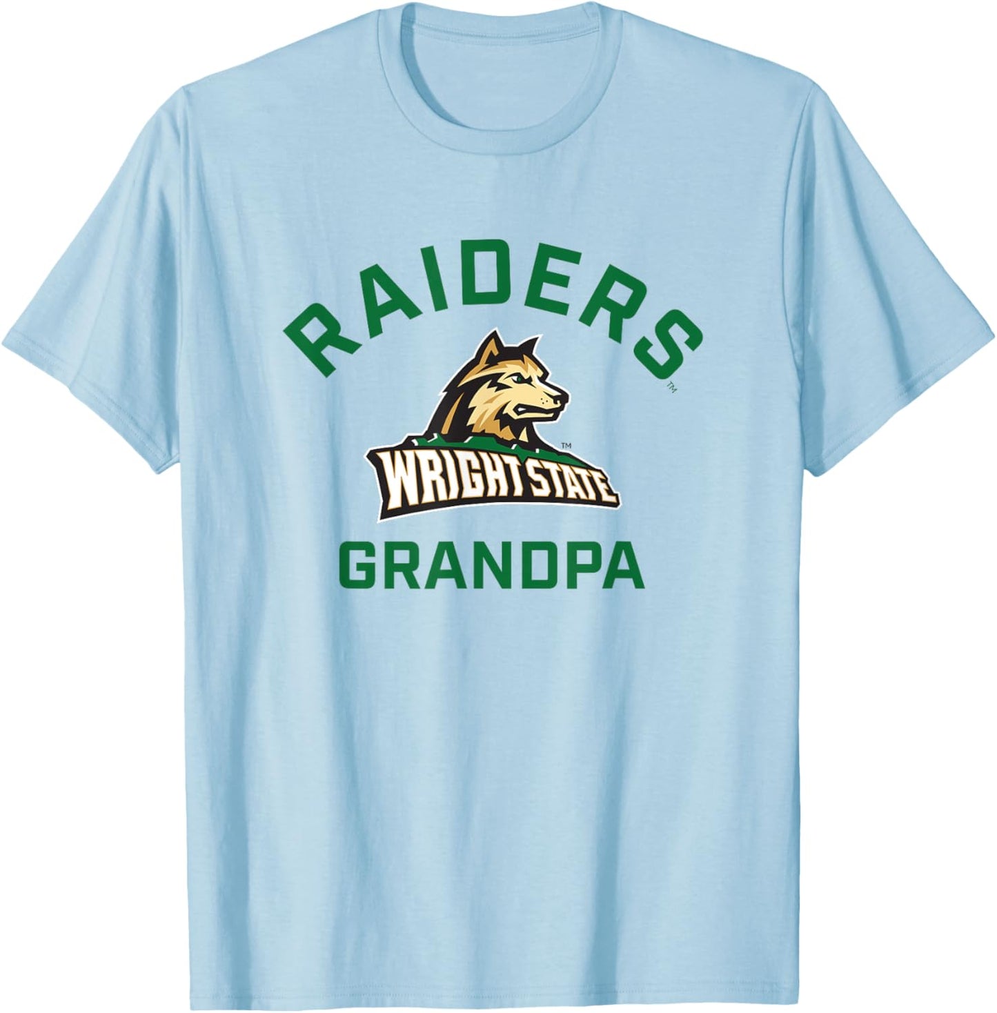Wright State University WSU Raiders Arched Grandpa T-Shirt - T-Shirt | Light Blue