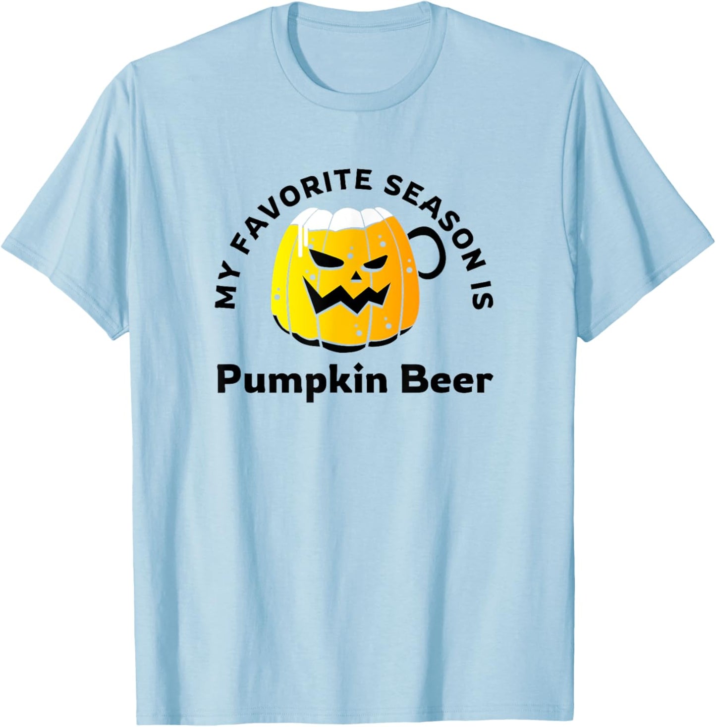 Pumpkin Beer in the Fall Autumn Season T-Shirt - T-Shirt | Light Blue