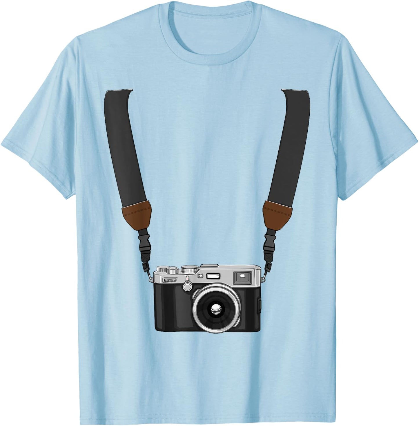 Camera With Strap Funny Photography Photographer T-Shirt - T-Shirt | Light Blue