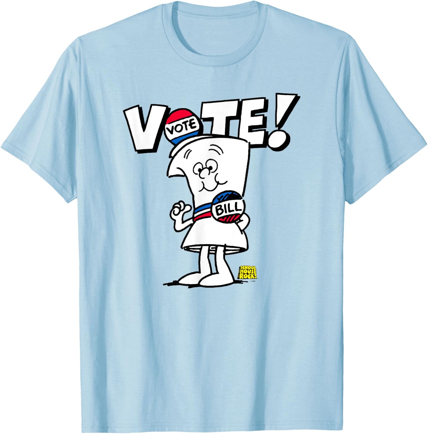 Schoolhouse Rock Vote On A Bill T-Shirt - T-Shirt | Light Blue