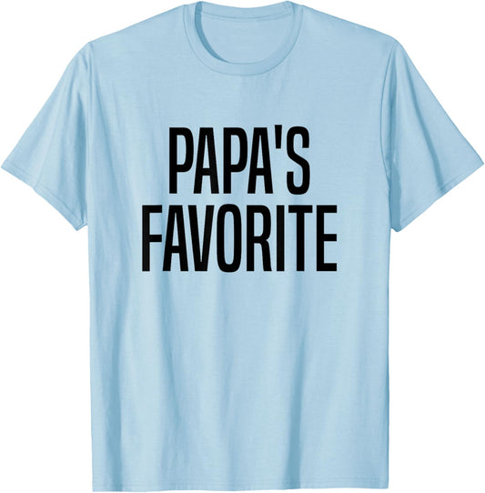 Papa's Favorite Grandchild T-Shirt - T-Shirt | Light Blue