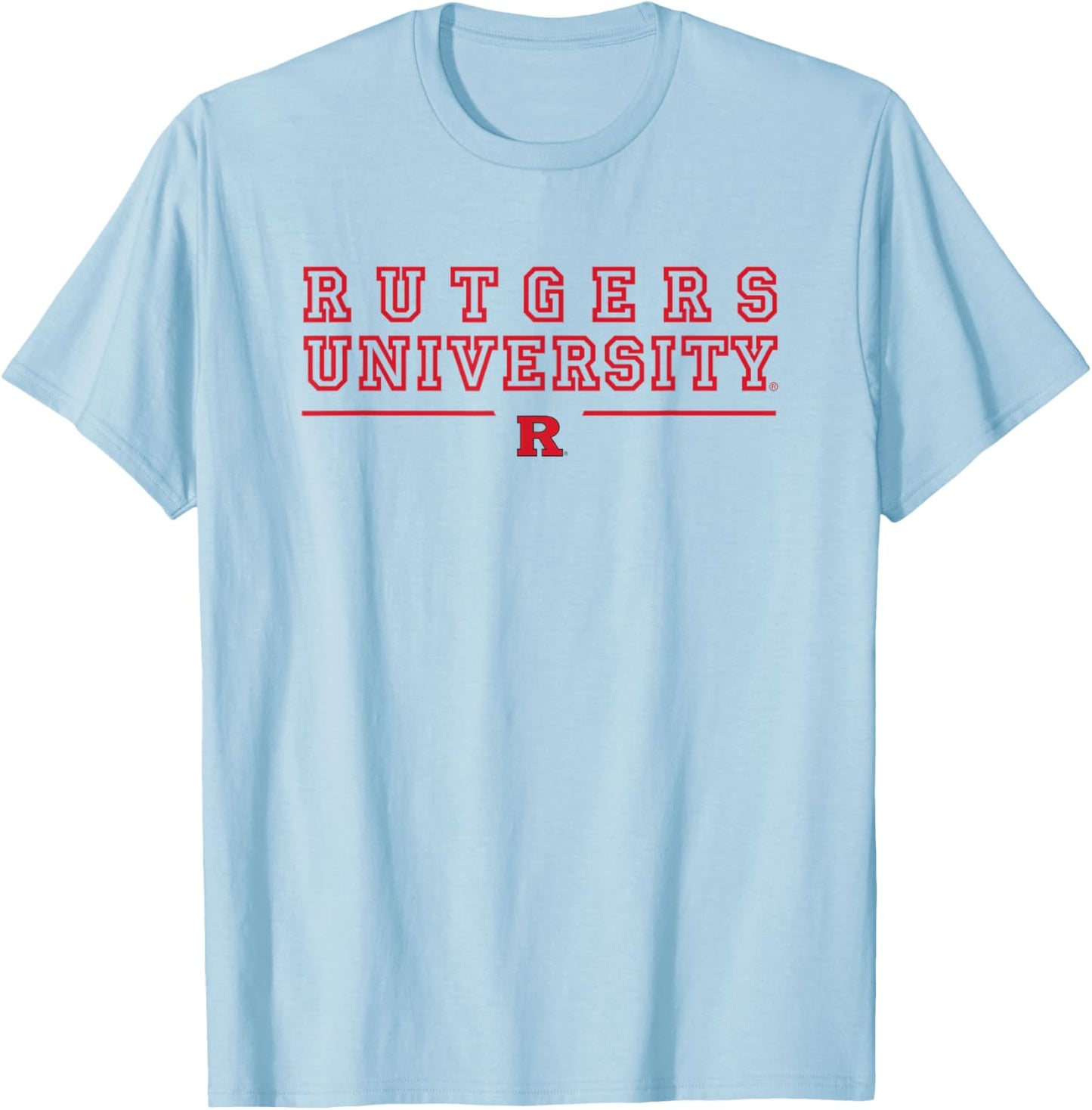 Rutgers University Scarlet Knights Block Line T-Shirt - T-Shirt | Light Blue