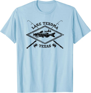 Lake Texoma Catfish Fishing Shirt for Texas Men T-Shirt - T-Shirt | Light Blue