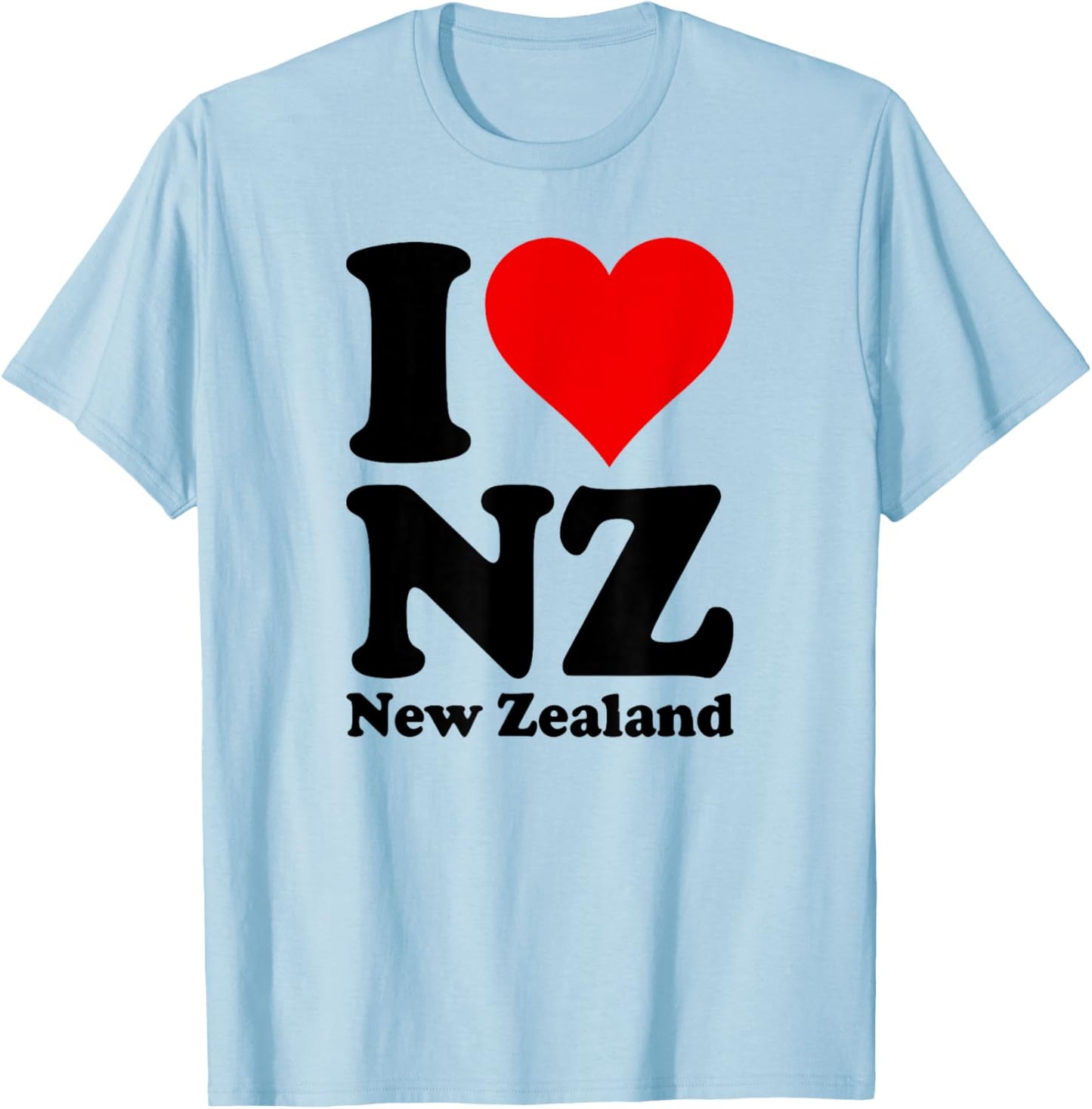 I Love Heart New Zealand Nz Kiwi Maori Culture T-Shirt - T-Shirt | Light Blue