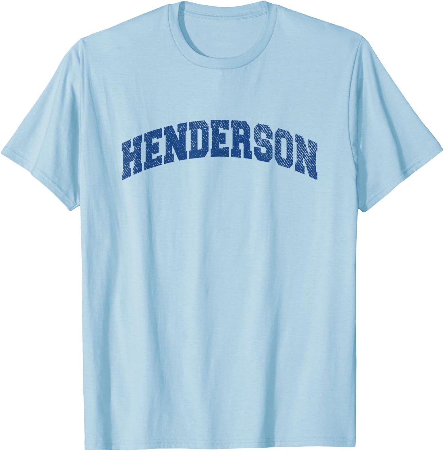 Henderson Sports Classic Varsity College Style T-Shirt - T-Shirt | Light Blue