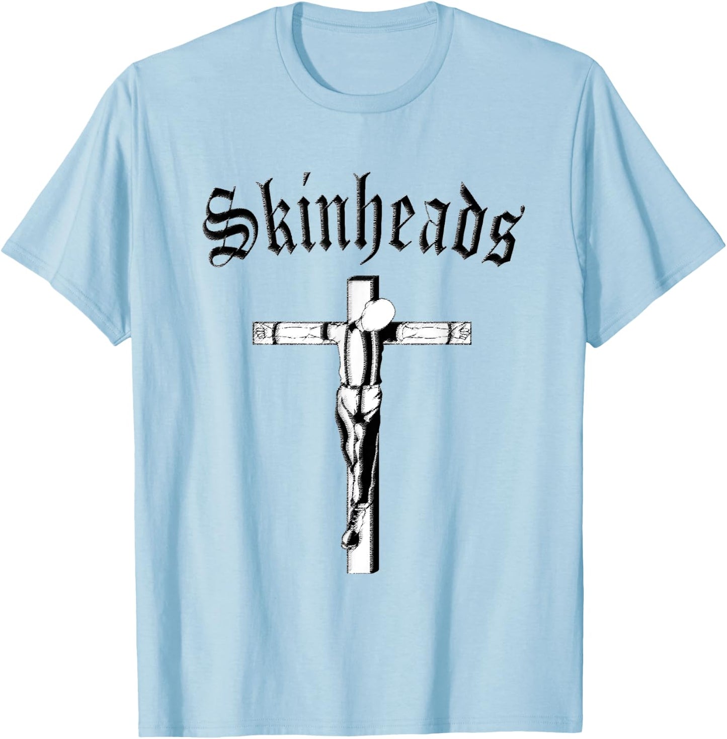 CRUCIFIED SKINHEAD Black Motiv T-Shirt - T-Shirt | Light Blue