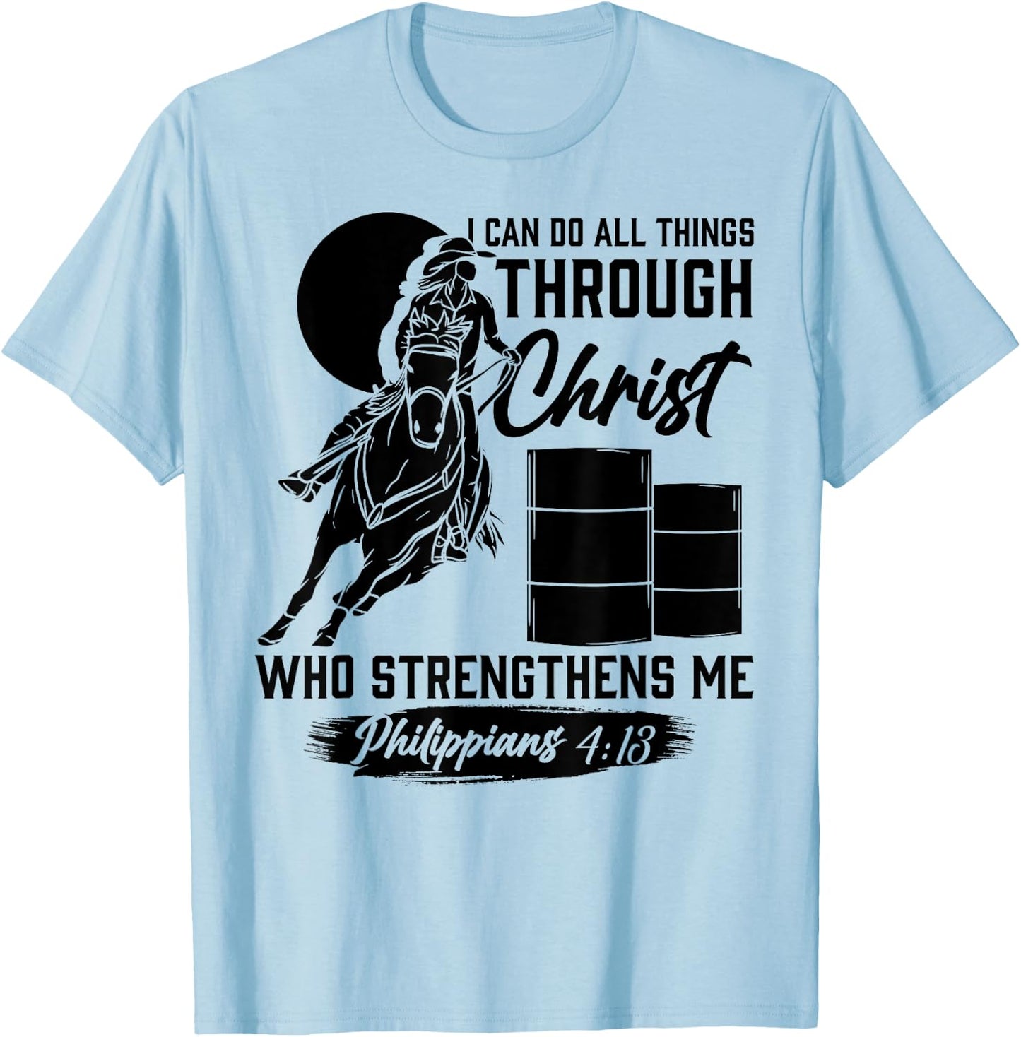 Barrel Racer Gifts for Girls Women Barrel Racing T-Shirt - T-Shirt | Light Blue