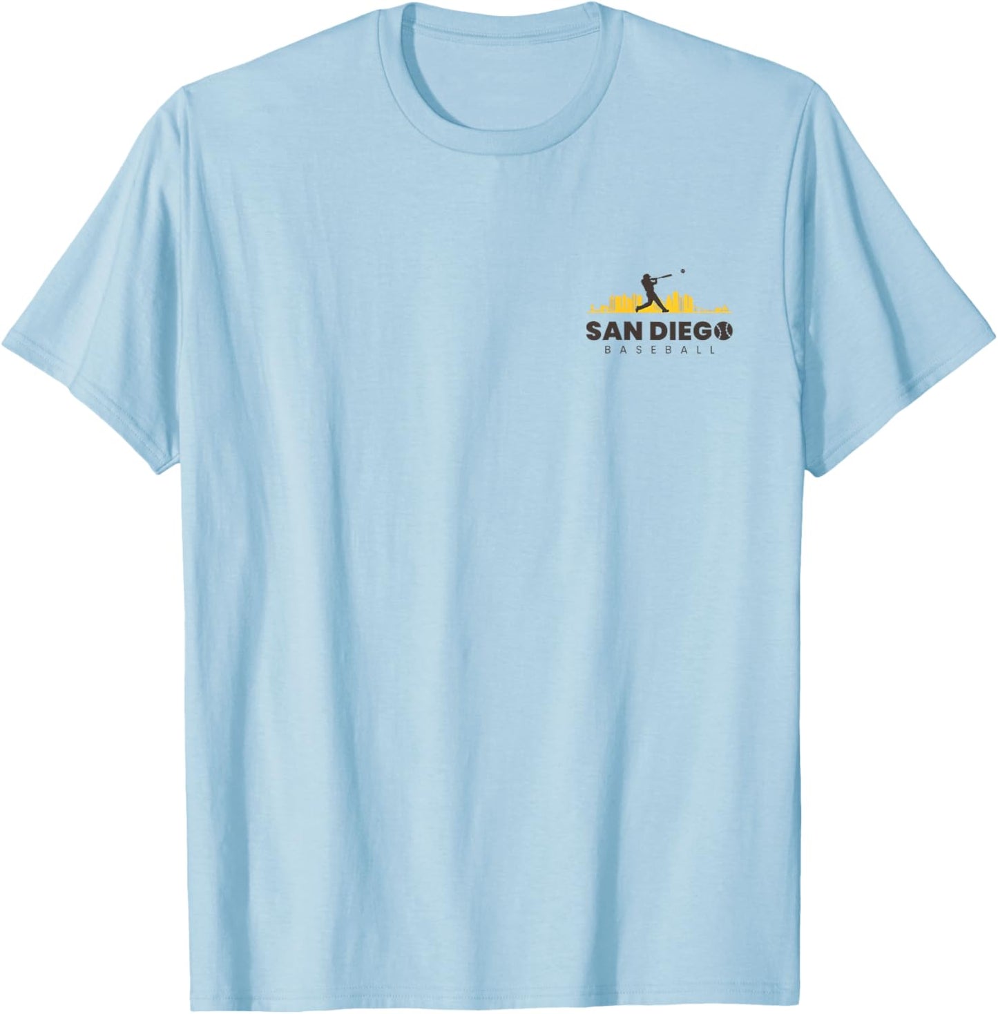 San Diego Baseball Vintage Minimalist Retro Baseball Lover T-Shirt - T-Shirt | Light Blue