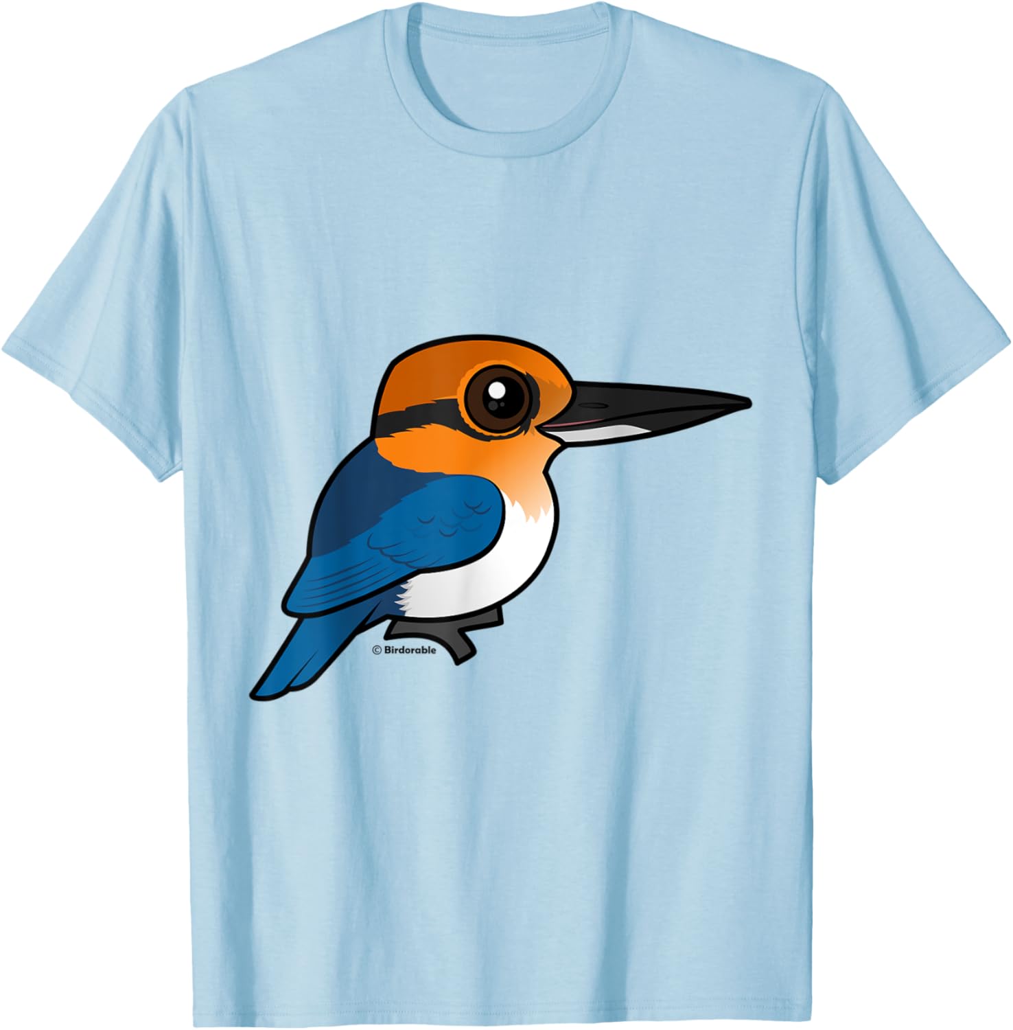 Birdorable Guam Kingfisher Bird Extinct in the Wild T-Shirt - T-Shirt | Light Blue