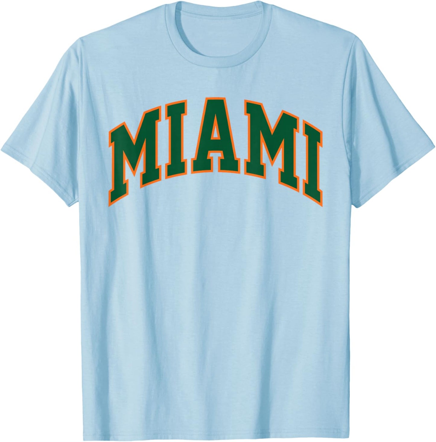 Retro Miami Men Miami Women Vintage Orange Green FL Souvenir T-Shirt - T-Shirt | Light Blue