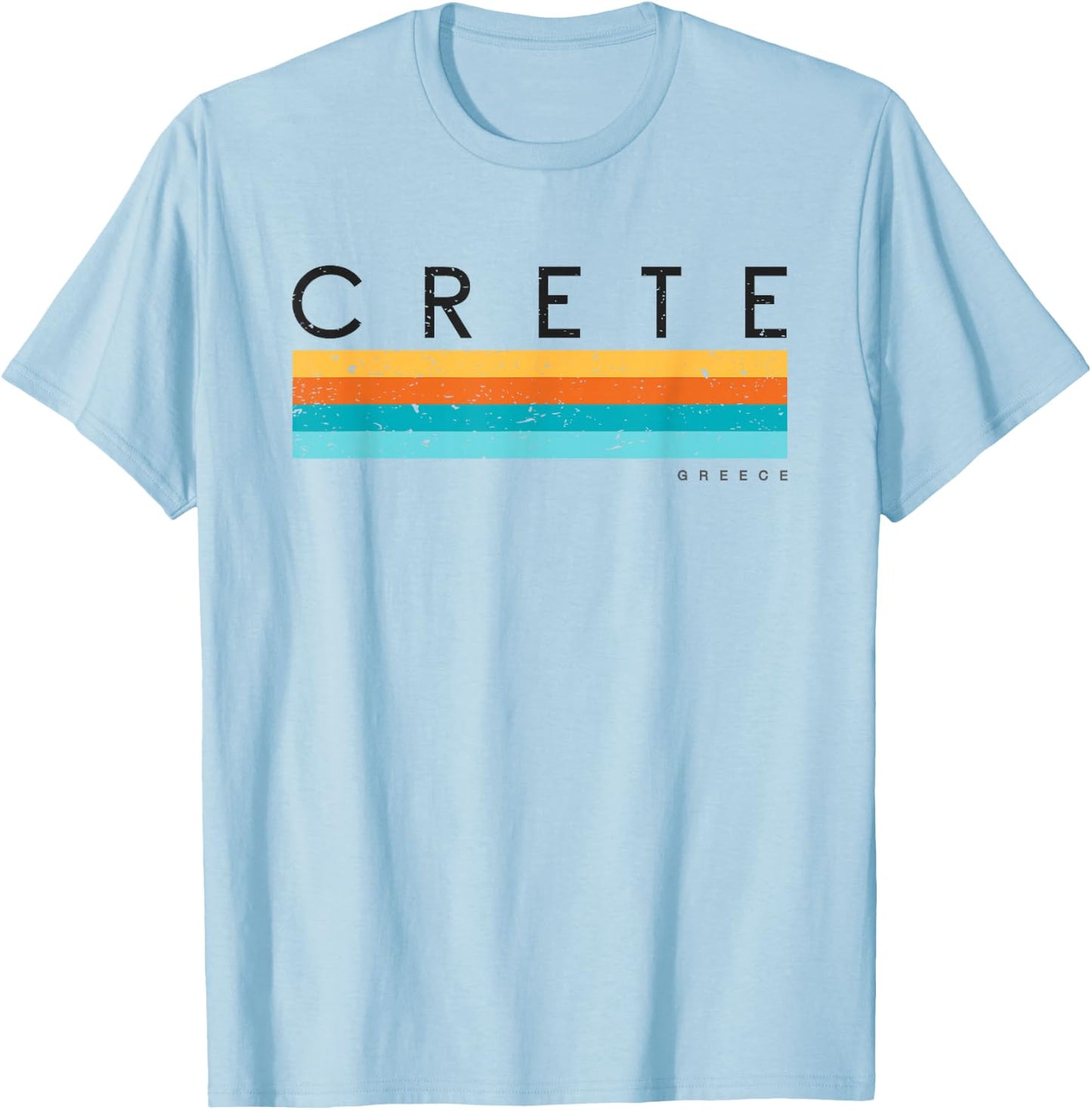 Vintage Crete Greece Retro Design T-Shirt - T-Shirt | Light Blue