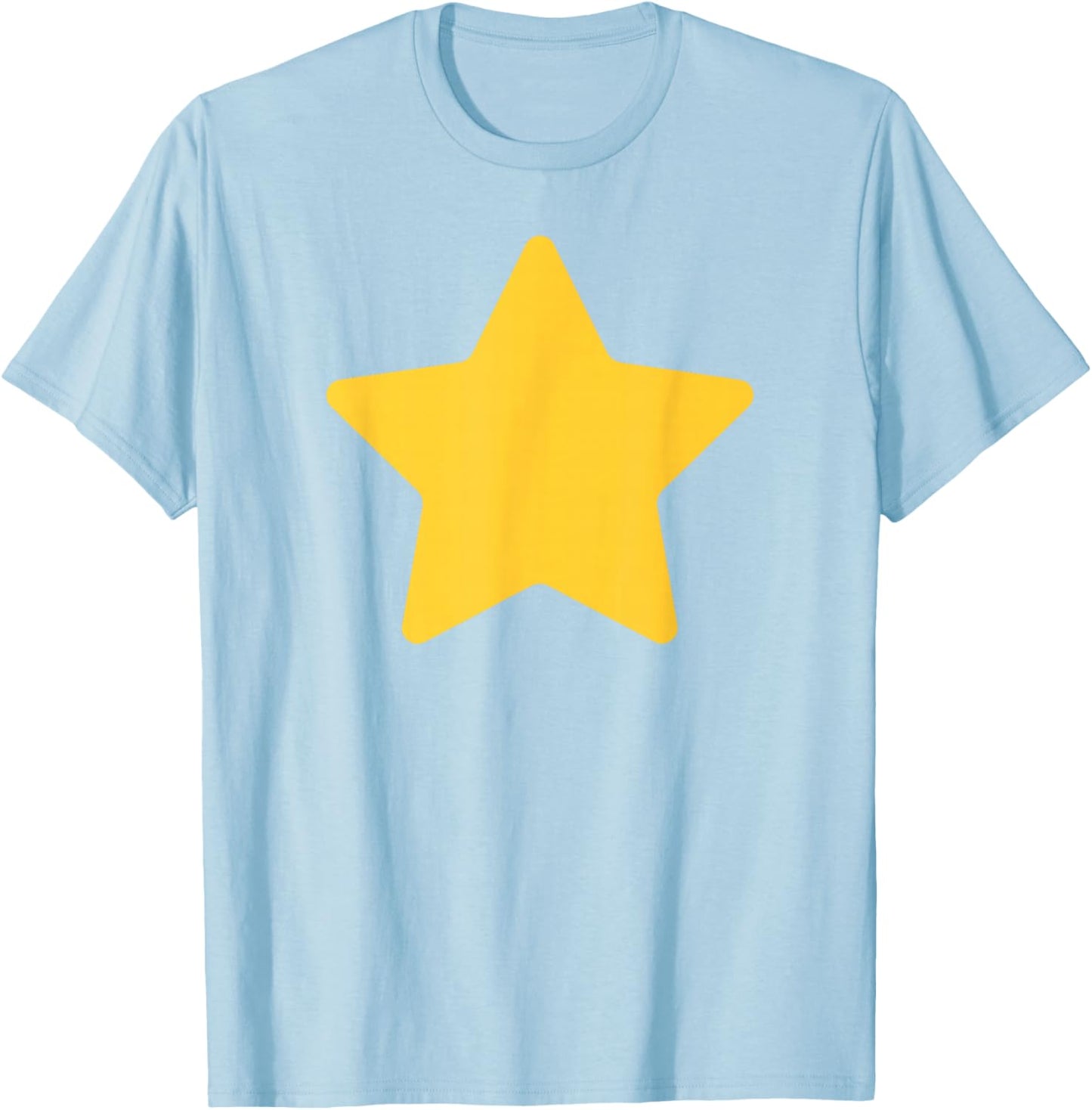 Classic Big Yellow Star Graphic on Front for Kids T-Shirt - T-Shirt | Light Blue