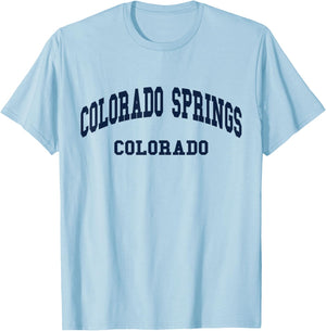 Colorado Springs - Colorado - Throwback Design - Classic T-Shirt - T-Shirt | Light Blue