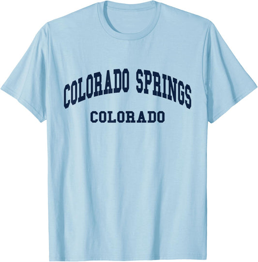 Colorado Springs - Colorado - Throwback Design - Classic T-Shirt - T-Shirt | Light Blue