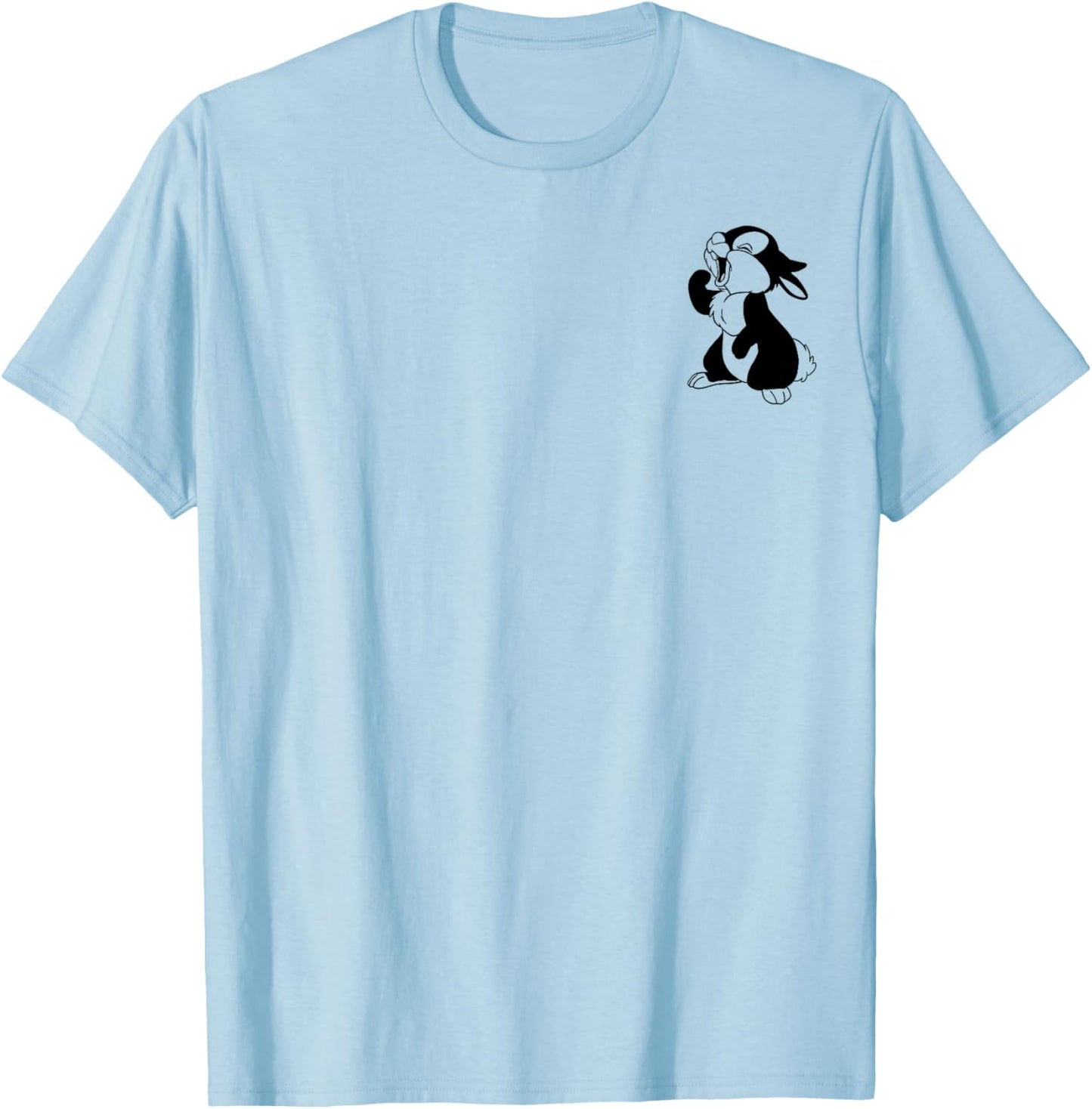 Disney Bambi Thumper Left Chest Vintage Bunny Icon T-Shirt - T-Shirt | Light Blue