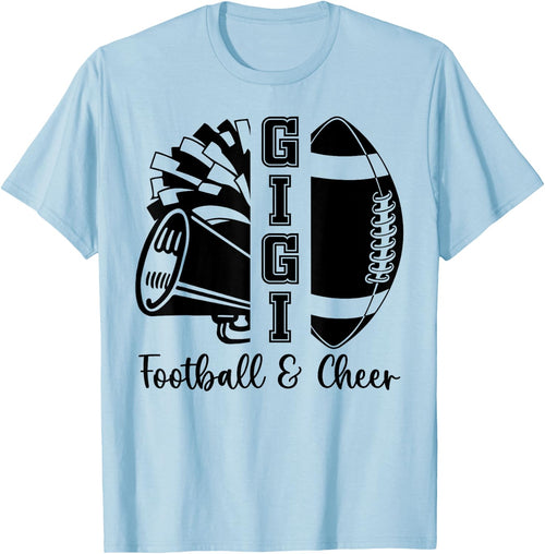 Football Cheer Gigi Grandma High School Cheerleader Pom Pom