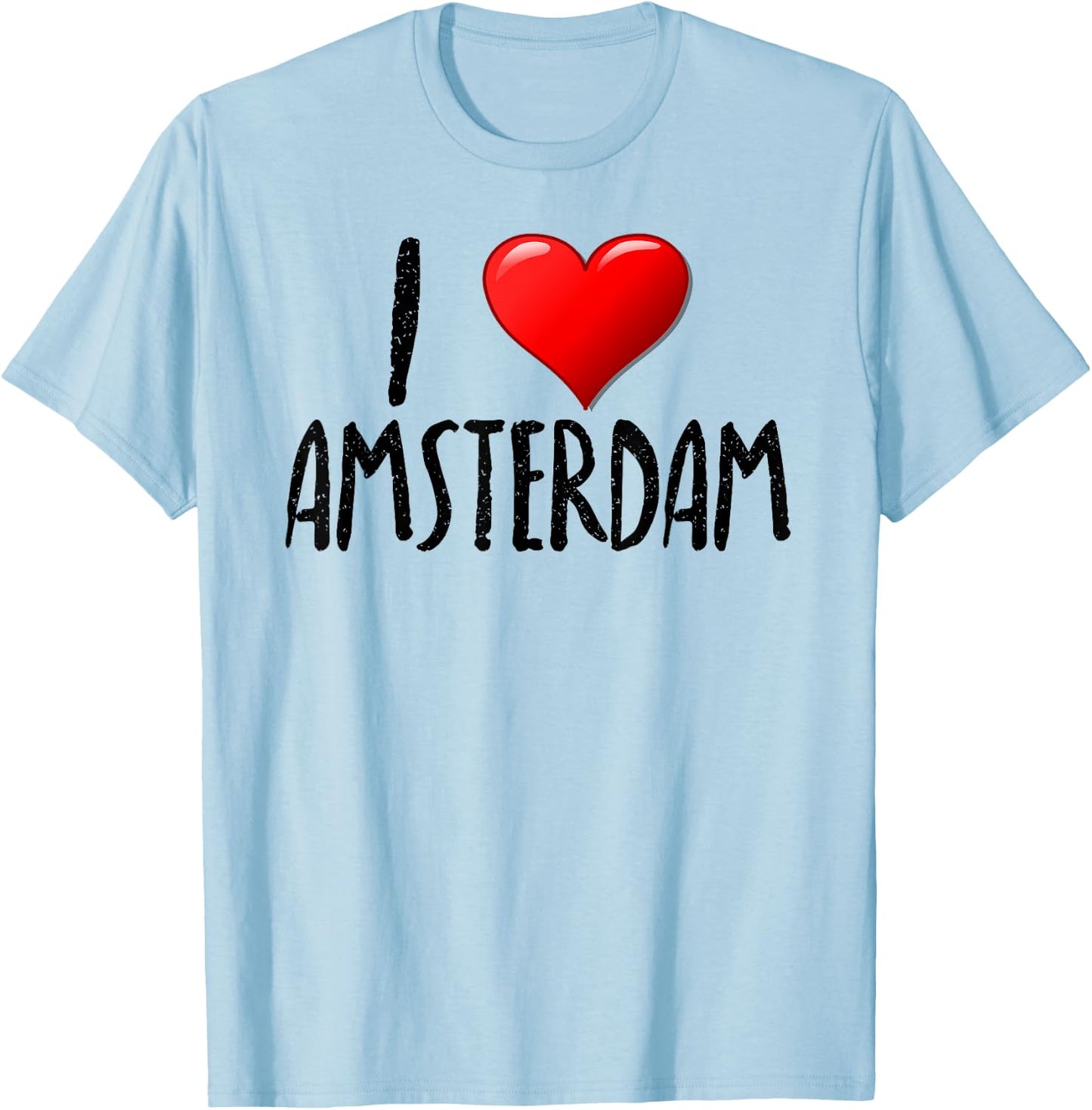 I Love Amsterdam - - Traveler - Souvenir T-Shirt - T-Shirt | Light Blue