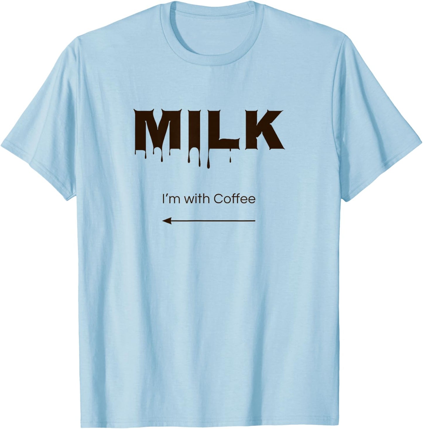 Coffee and Milk Couple Matching Halloween Funny Costume T-Shirt - T-Shirt | Light Blue