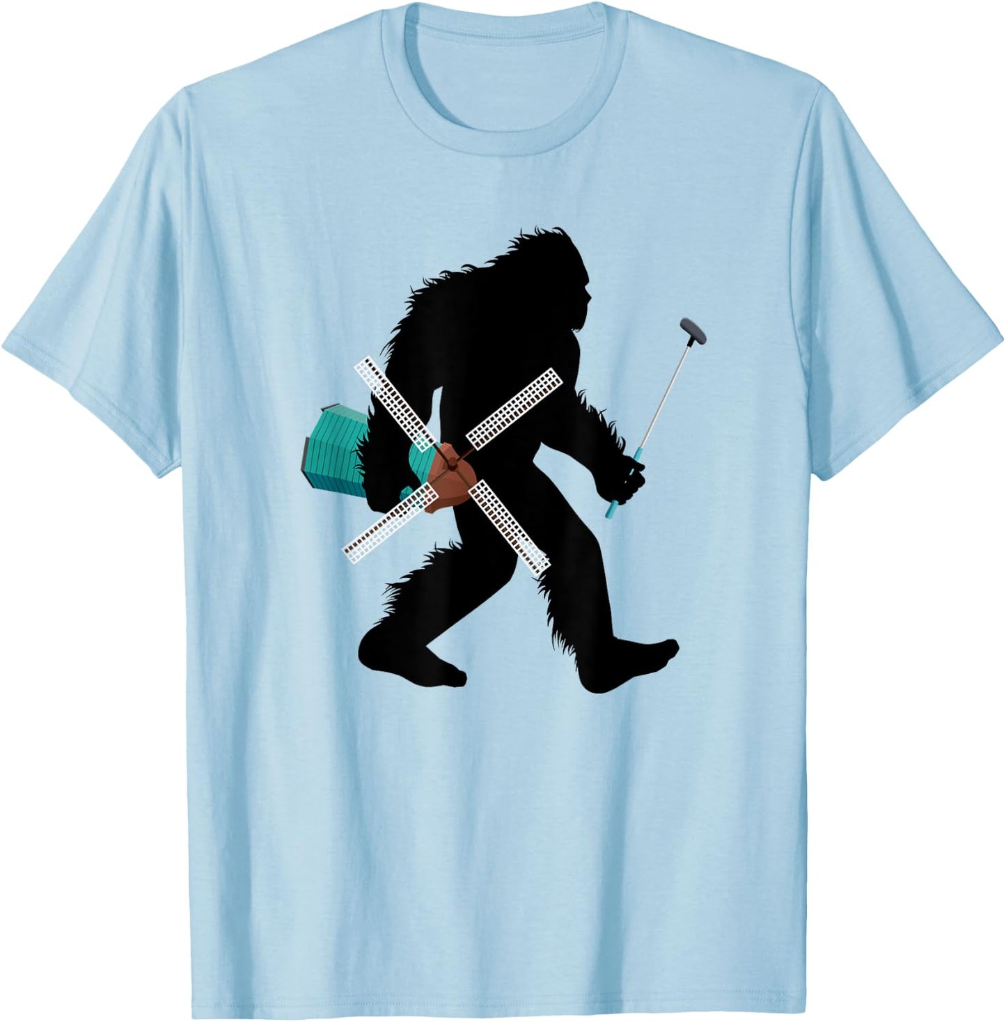 Bigfoot Mini Golf Funny Sasquatch Putt Putt Golfing T-Shirt - T-Shirt | Light Blue