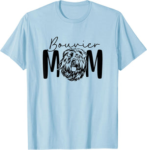 Bouvier Mom Gift Bouvier Des Flandres Lover Dog Lady T-Shirt - T-Shirt | Light Blue